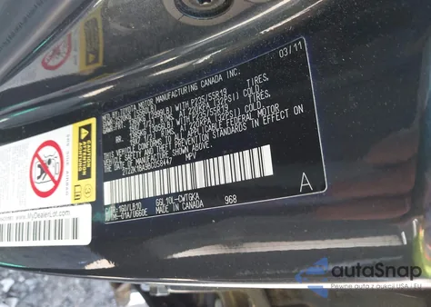 2011 Lexus Rx 350 из США, поврежденный, VIN 2T2ZK1BA9BC058447